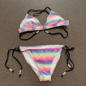 Colorful striped bikini size Medium